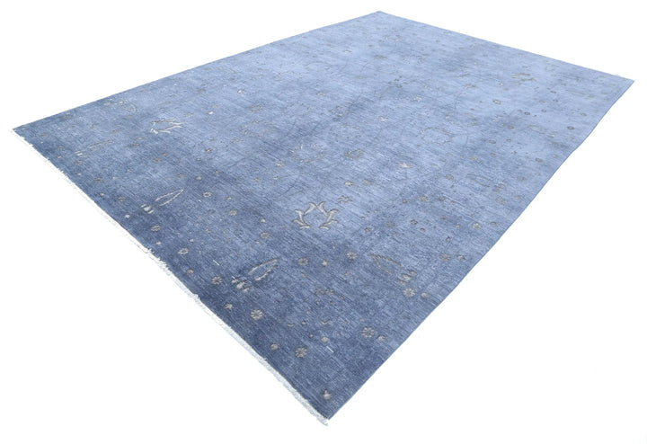 Grey Afghan Oriental Rug 8' 9" x 12' 7" Hand-Knotted | No. AT58866