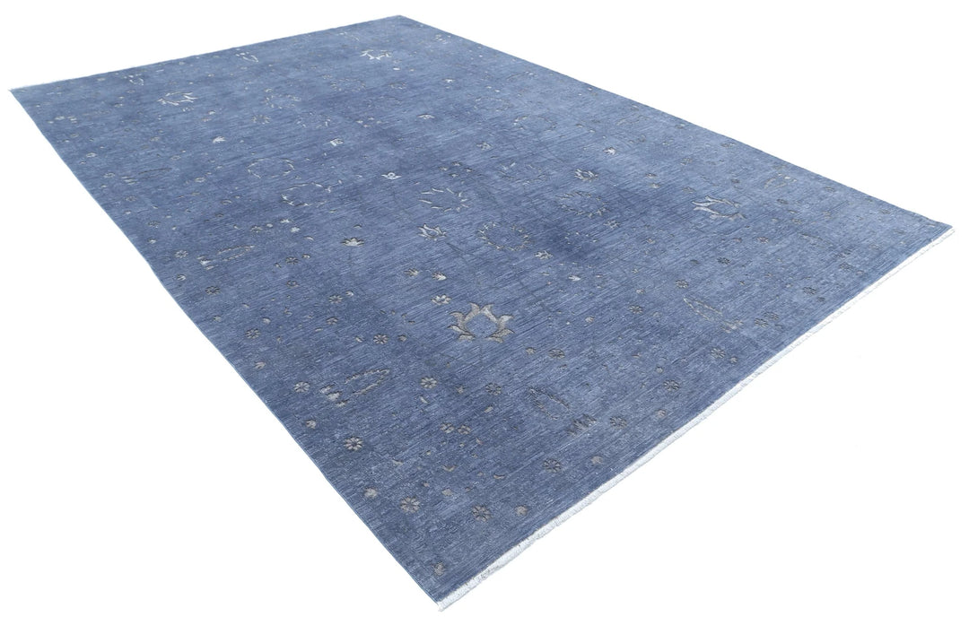 Grey Afghan Oriental Rug 8' 9" x 12' 7" Hand-Knotted | No. AT58866