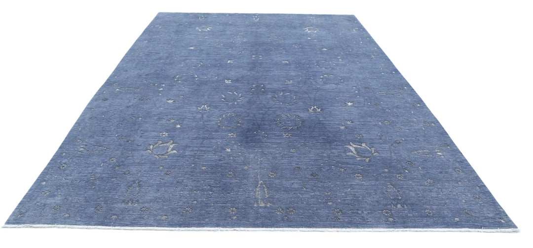Grey Afghan Oriental Rug 8' 9" x 12' 7" Hand-Knotted | No. AT58866