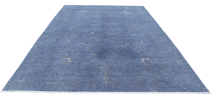 Grey Afghan Oriental Rug 8' 9" x 12' 7" Hand-Knotted | No. AT58866