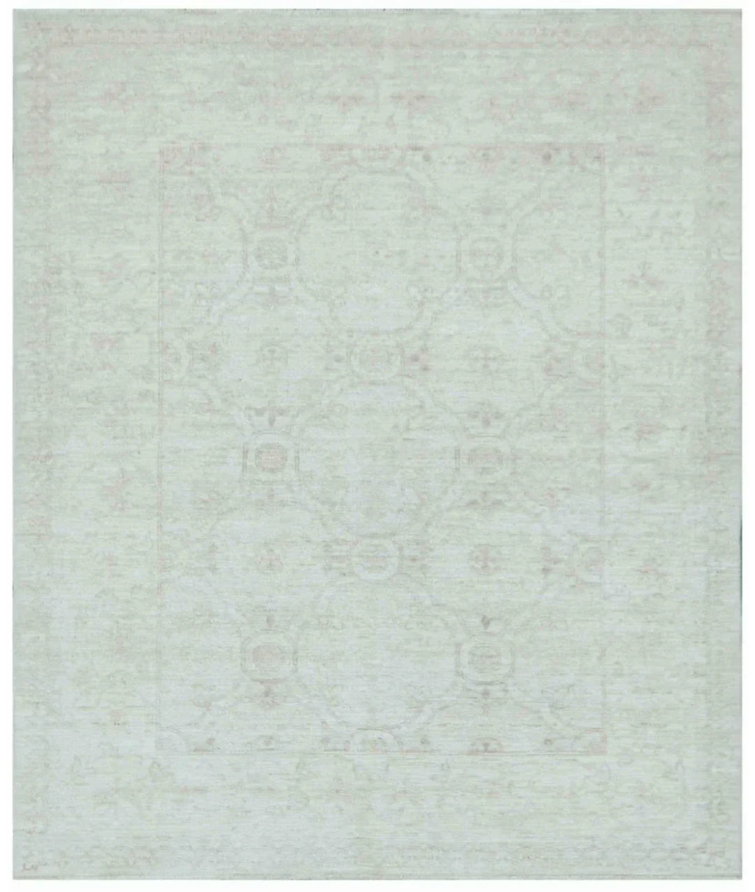 Blue Afghan Tabriz Rug 4' 2" x 5' 0" Hand-Knotted | No. AT58887