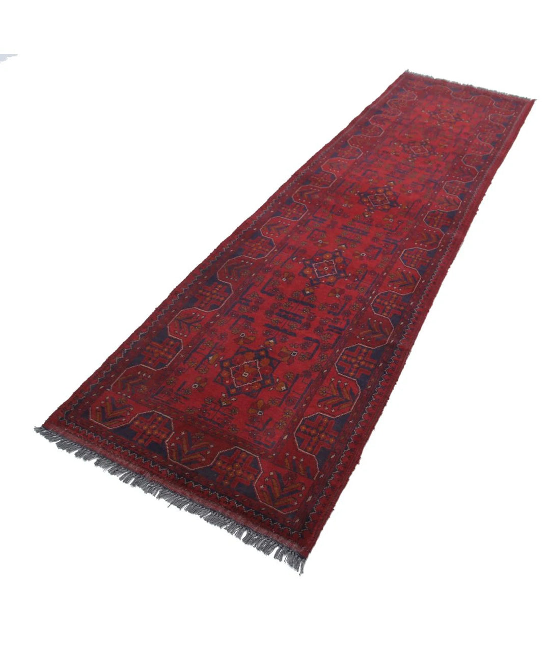 Afghan Khal Muhammadi Runner 2' 7" x 9' 7" Hand-Knotted | No. AT58902