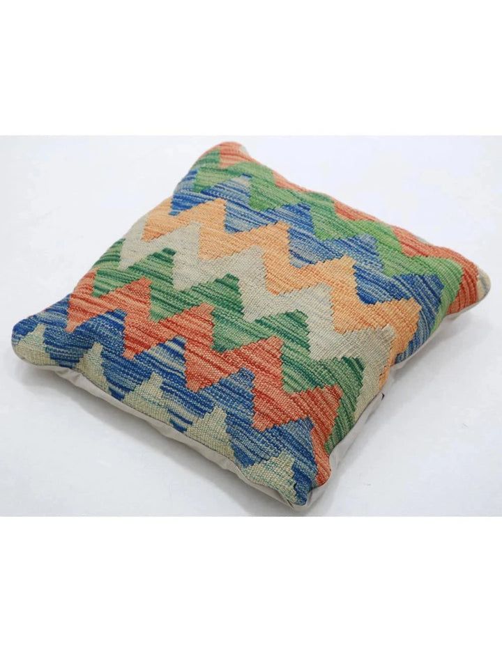 Multicolor Afghan Tribal Rug [SIZE] Flat-Weave | No. AT58926
