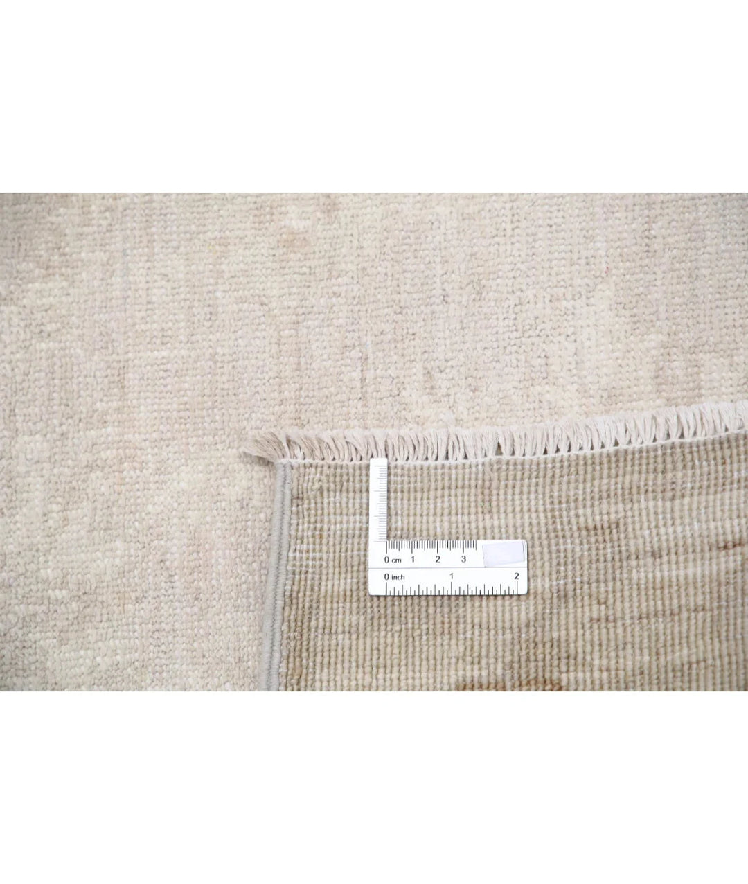 Grey Afghan Oriental Rug 2'8" x 9'5" Hand-Knotted | No. AT59048