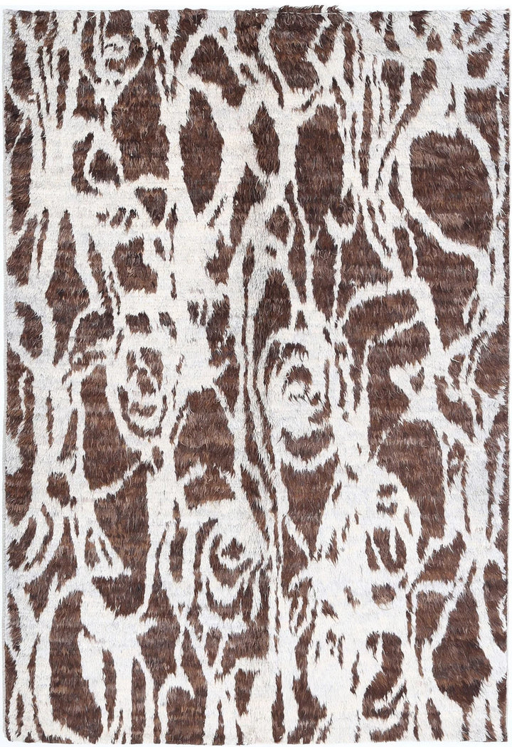 Afghan Tribal Rug 5' 1" x 7' 3" Hand-Knotted | No. AT59096