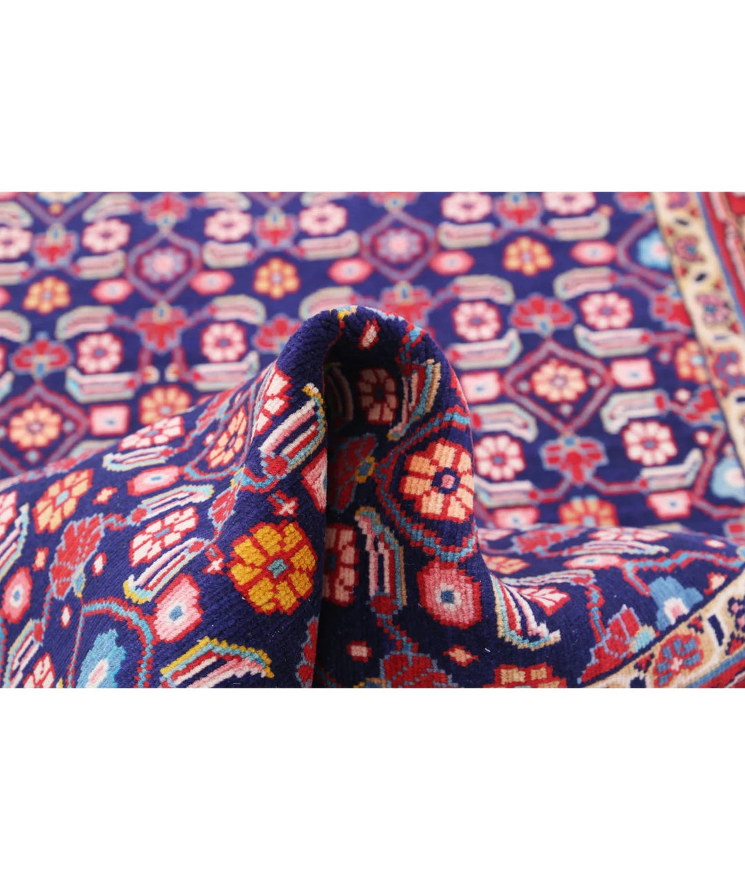 Persian Hamadan Runner Rug 3' 4" x 9' 9" Hand-Knotted | No. AT59149