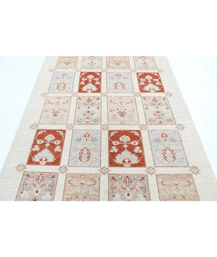 Afghan Bakhtiari Rug 5' 5" x 7' 6" Hand-Knotted | No. AT59192