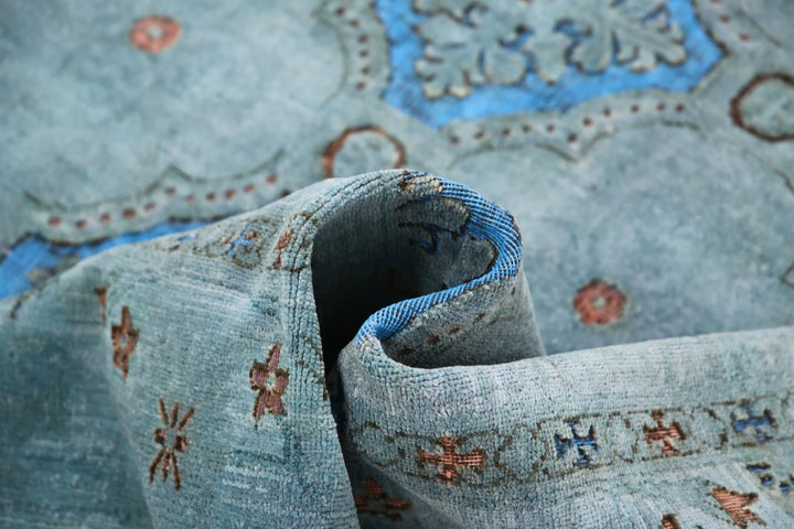 Afghan Oriental Rug 7' 11" x 9' 7" Hand-Knotted | No. AT59254