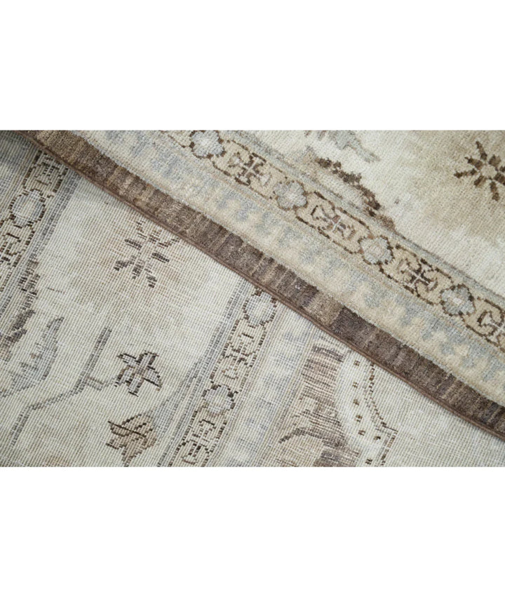 Ivory Afghan Ziegler Rug 8' 0" x 10' 9" Hand-Knotted | No. AT59282