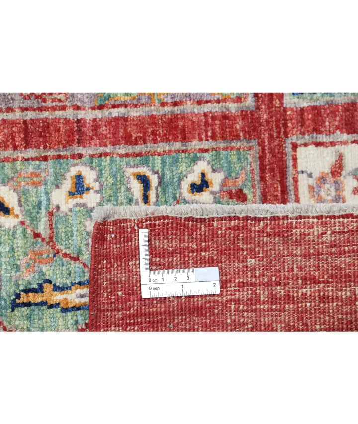 Afghan Bakhtiari Rug 5' 7" x 8' 2" Hand-Knotted | No. AT59481