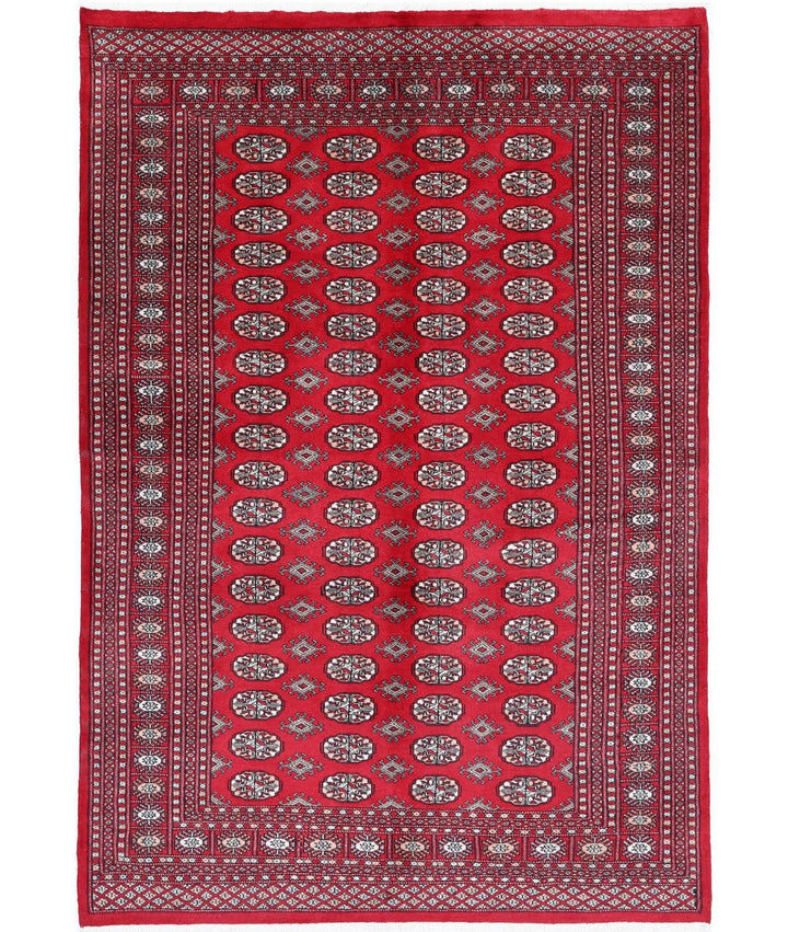 Pakistani Bokhara Rug 5' 10" x 8' 6" Hand-Knotted | No. AT59488