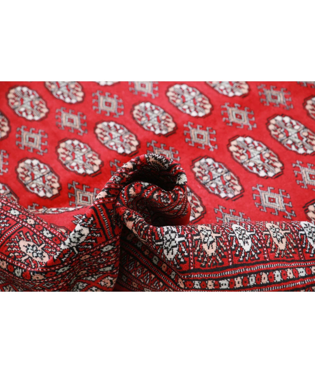 Pakistani Bokhara Rug 5' 10" x 8' 6" Hand-Knotted | No. AT59488