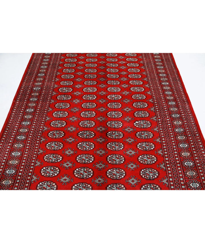 Pakistani Bokhara Rug 5' 10" x 8' 6" Hand-Knotted | No. AT59488