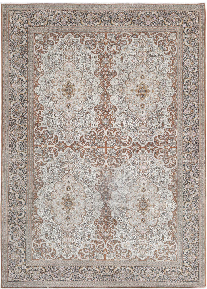 Persian Bijar Vintage Rug 7' 9" x 10' 11" Hand-Knotted | No. AT59560