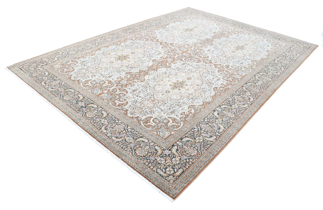Persian Bijar Vintage Rug 7' 9" x 10' 11" Hand-Knotted | No. AT59560