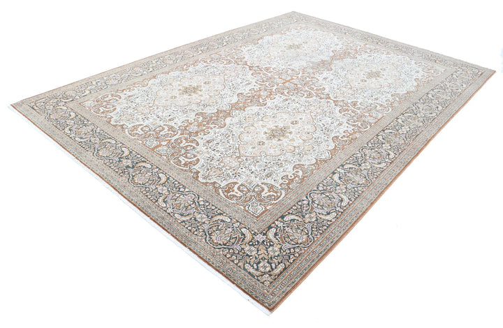 Persian Bijar Vintage Rug 7' 9" x 10' 11" Hand-Knotted | No. AT59560
