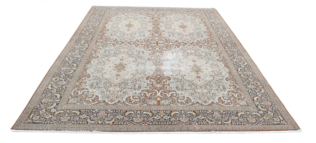 Persian Bijar Vintage Rug 7' 9" x 10' 11" Hand-Knotted | No. AT59560