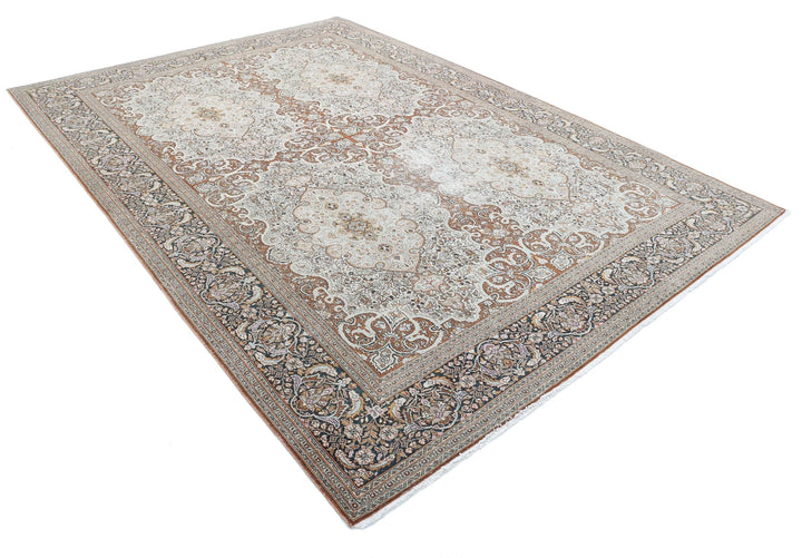 Persian Bijar Vintage Rug 7' 9" x 10' 11" Hand-Knotted | No. AT59560