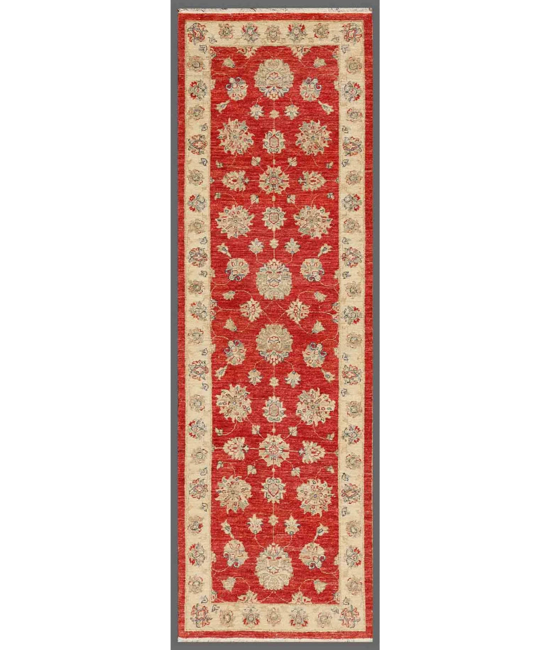 Afghan Ziegler Rug 2' 8" x 8' 6" Hand-Knotted | No. AT59575