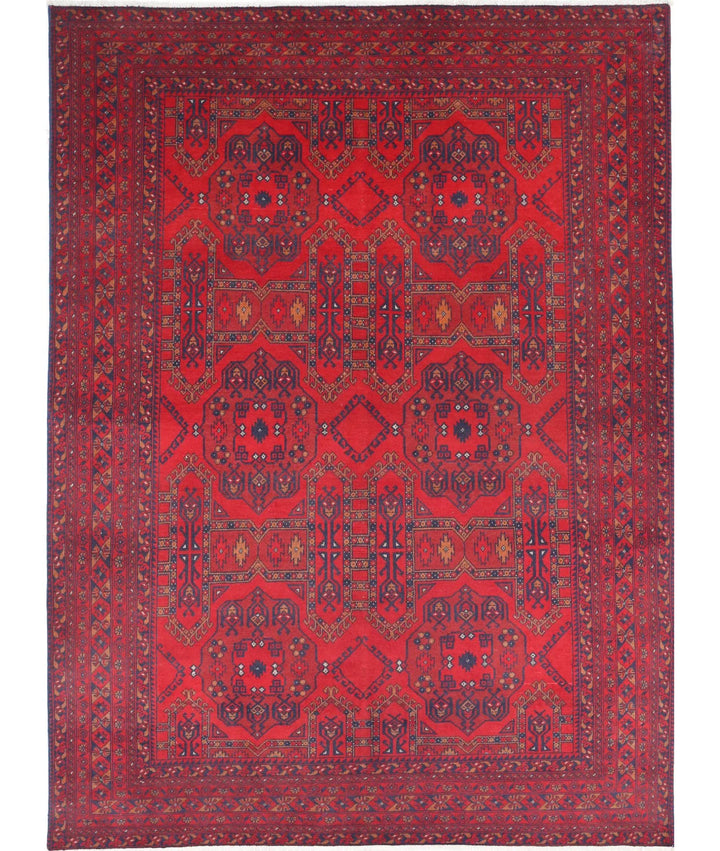 Afghan Beljik Rug 4' 10" x 6' 6" Hand-Knotted | No. AT59618