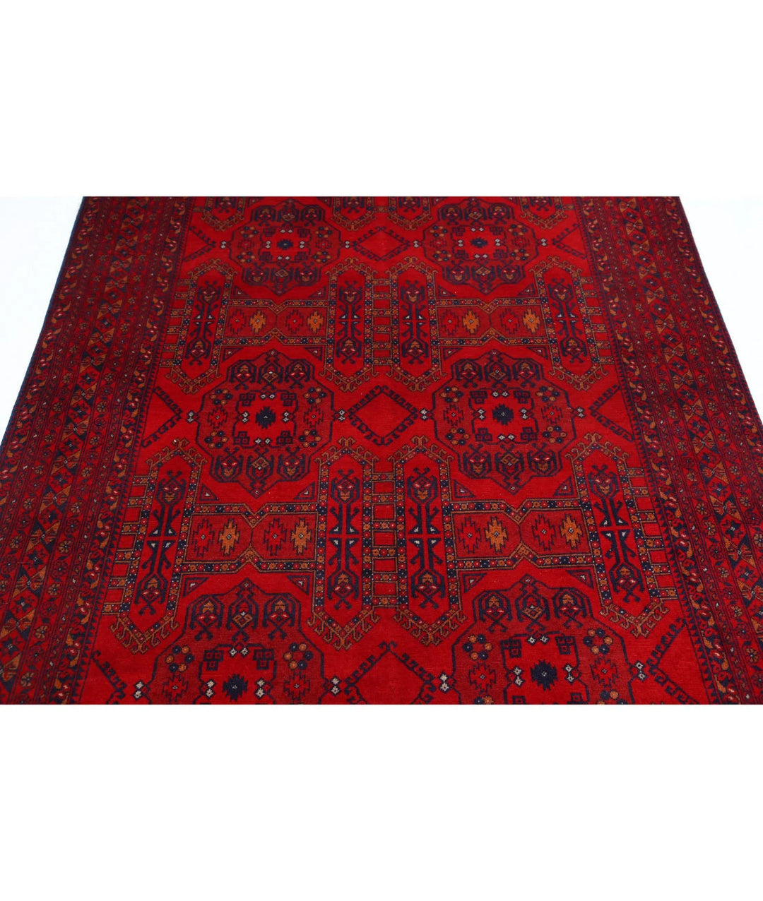 Afghan Beljik Rug 4' 10" x 6' 6" Hand-Knotted | No. AT59618