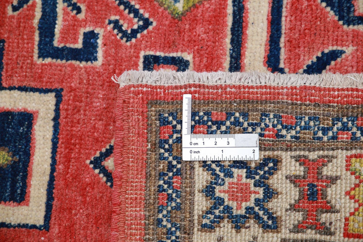 Afghan Kazak Rug 2' 5" x 4' 5" Hand-Knotted | No. AT59655