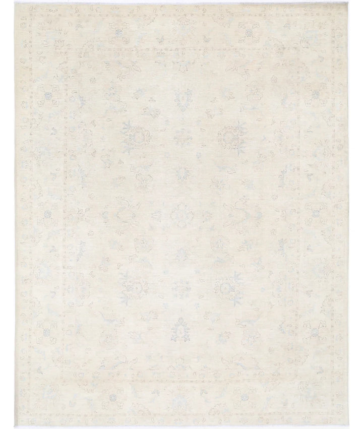 Ivory Afghan Serenity Rug 8' 11" x 11' 4" Hand-Knotted | No. AT59660