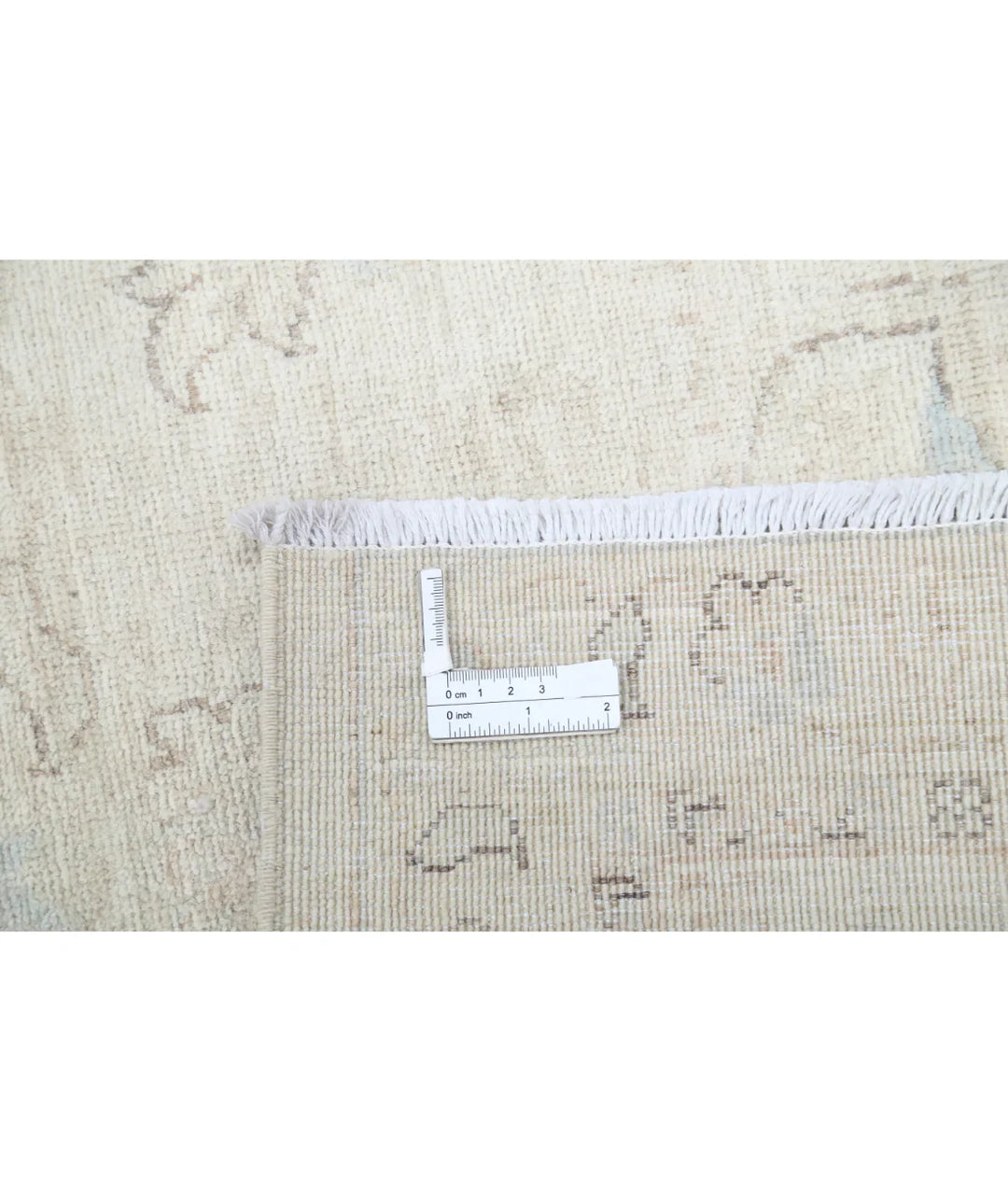 Ivory Afghan Serenity Rug 8' 11" x 11' 4" Hand-Knotted | No. AT59660