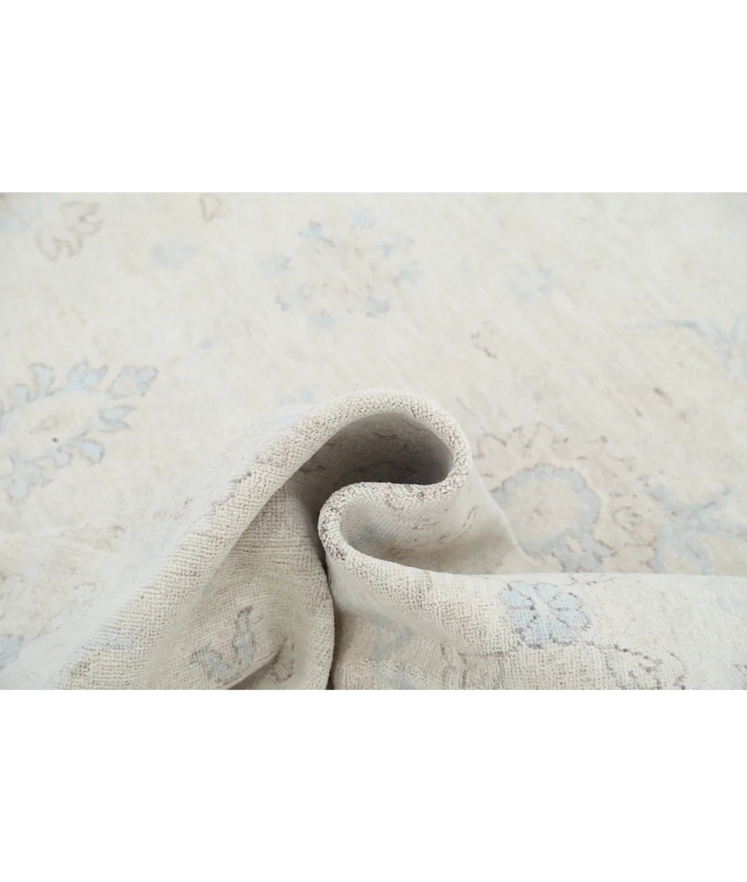 Ivory Afghan Serenity Rug 8' 11" x 11' 4" Hand-Knotted | No. AT59660