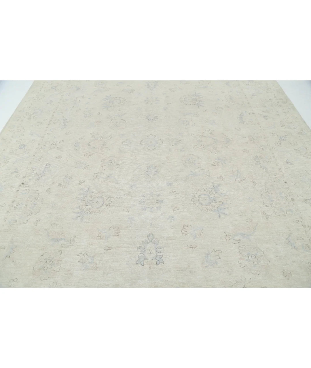 Ivory Afghan Serenity Rug 8' 11" x 11' 4" Hand-Knotted | No. AT59660