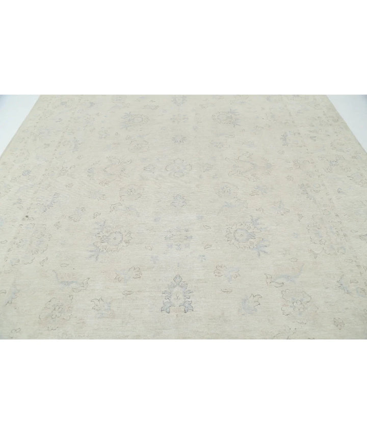 Ivory Afghan Serenity Rug 8' 11" x 11' 4" Hand-Knotted | No. AT59660