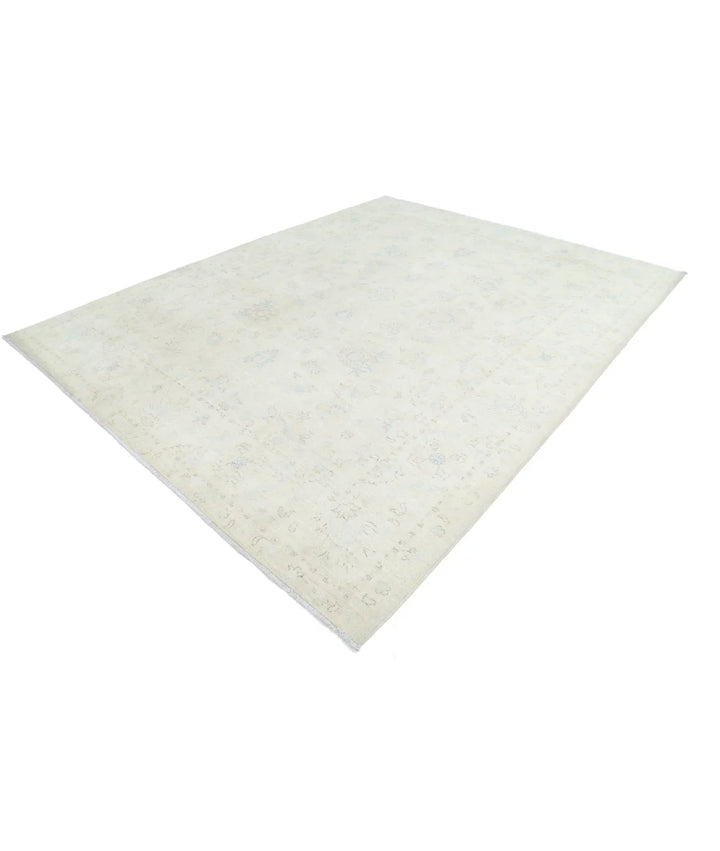 Ivory Afghan Serenity Rug 8' 11" x 11' 4" Hand-Knotted | No. AT59660