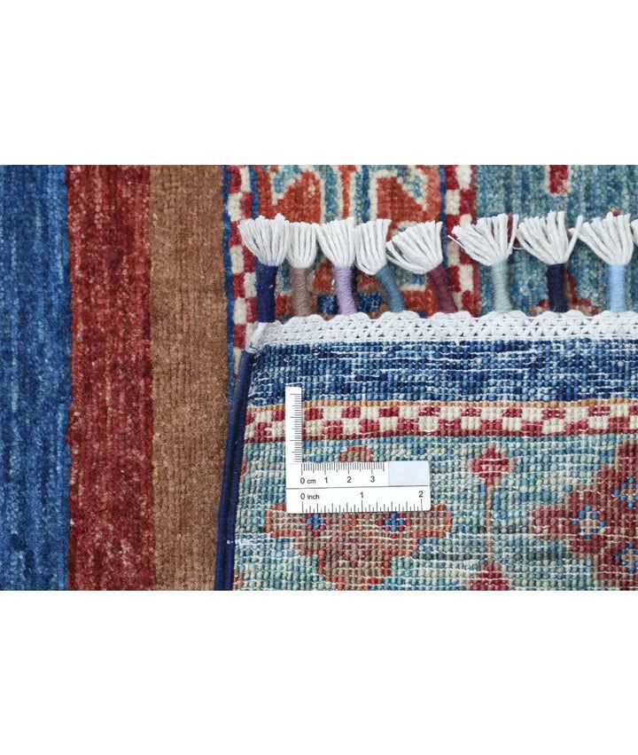 Afghan Khurjeen Rug 5' 0" x 6' 6" Hand-Knotted | No. AT59664