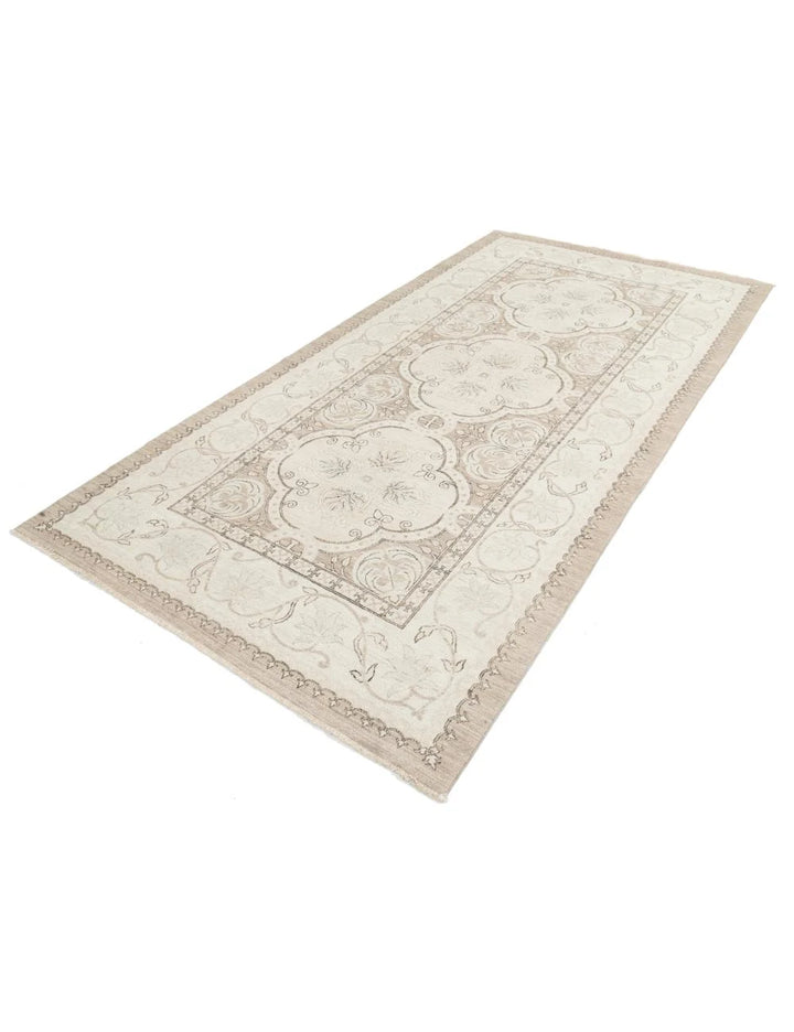 Afghan Tabriz Rug 5' 3" x 10' 3" Hand-Knotted | No. AT59685
