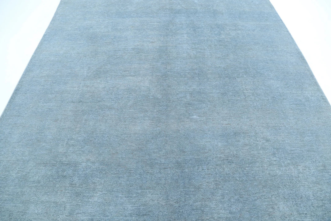 Blue Afghan Overdye Rug 7' 11" x 9' 8" Hand-Knotted | No. AT59743