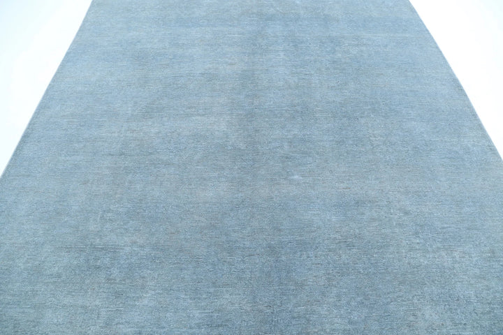Blue Afghan Overdye Rug 7' 11" x 9' 8" Hand-Knotted | No. AT59743