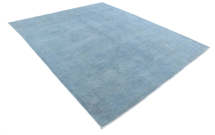 Blue Afghan Overdye Rug 7' 11" x 9' 8" Hand-Knotted | No. AT59743
