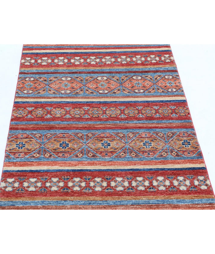 Afghan Khurjeen Rug 2' 11" x 4' 11" Hand-Knotted | No. AT59774
