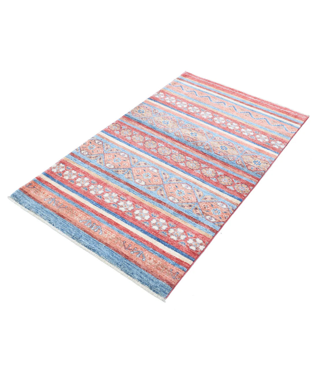 Afghan Khurjeen Rug 2' 11" x 4' 11" Hand-Knotted | No. AT59774
