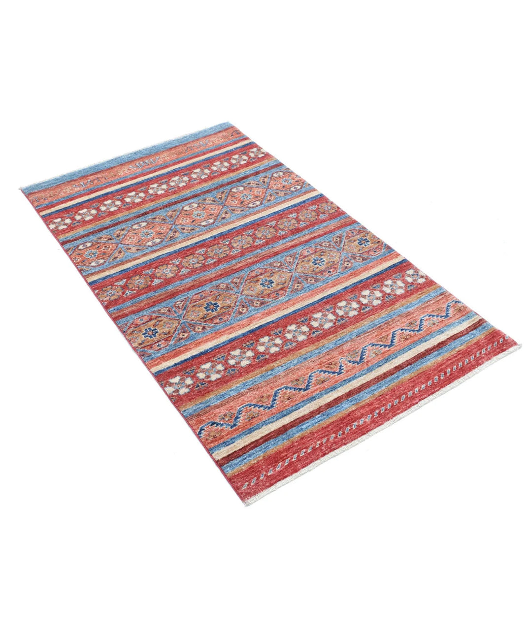 Afghan Khurjeen Rug 2' 11" x 4' 11" Hand-Knotted | No. AT59774