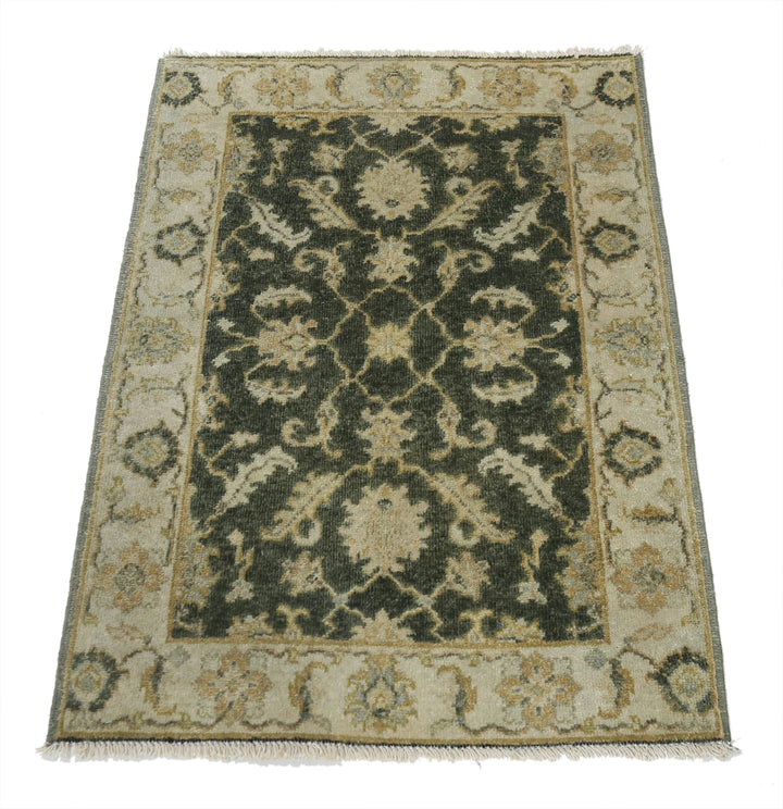 Indian Ziegler Rug 2' 0" x 2' 10" Hand-Knotted | No. AT59820