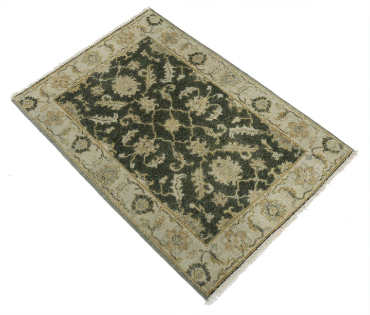 Indian Ziegler Rug 2' 0" x 2' 10" Hand-Knotted | No. AT59820