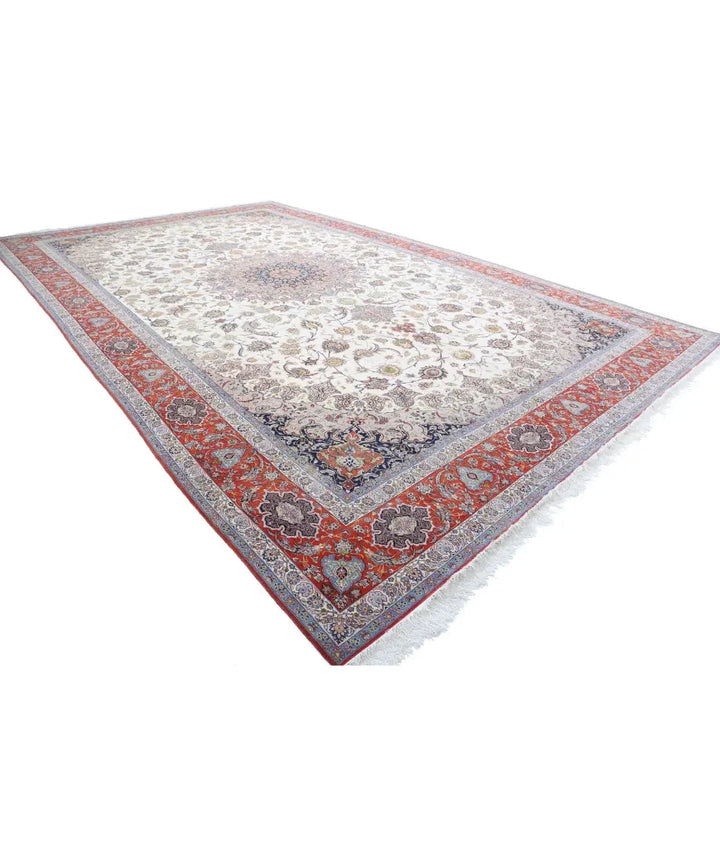 Persian Isfahan Rug 12' 11" x 21' 1" Hand-Knotted | No. AT59847