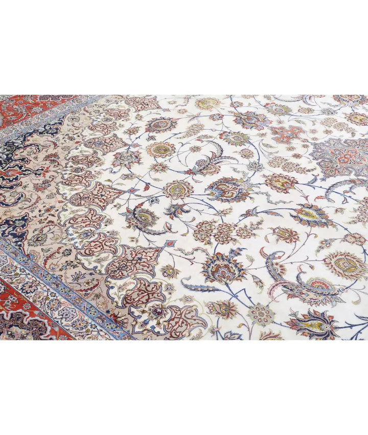 Persian Isfahan Rug 12' 11" x 21' 1" Hand-Knotted | No. AT59847