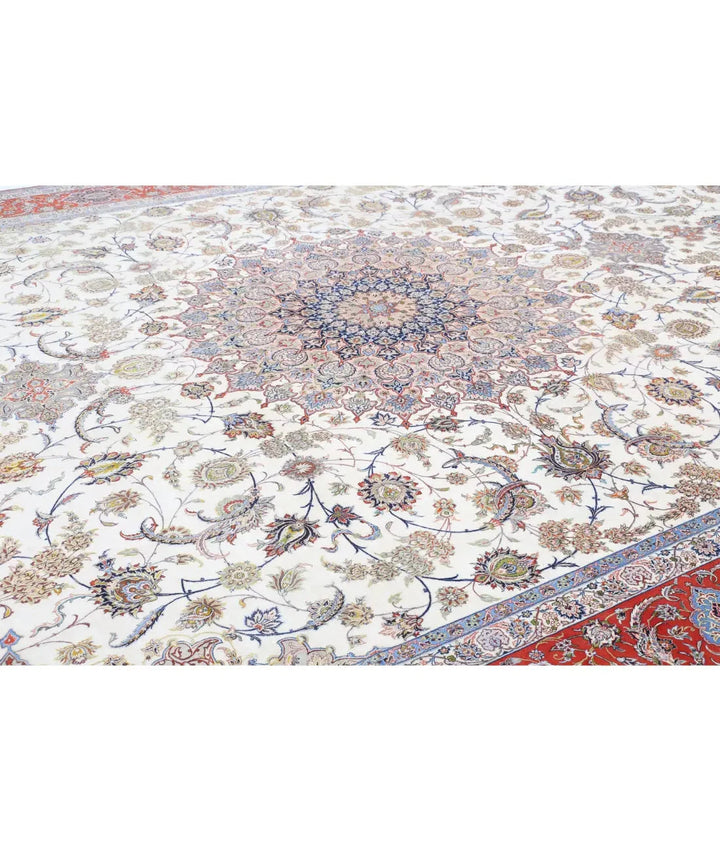 Persian Isfahan Rug 12' 11" x 21' 1" Hand-Knotted | No. AT59847