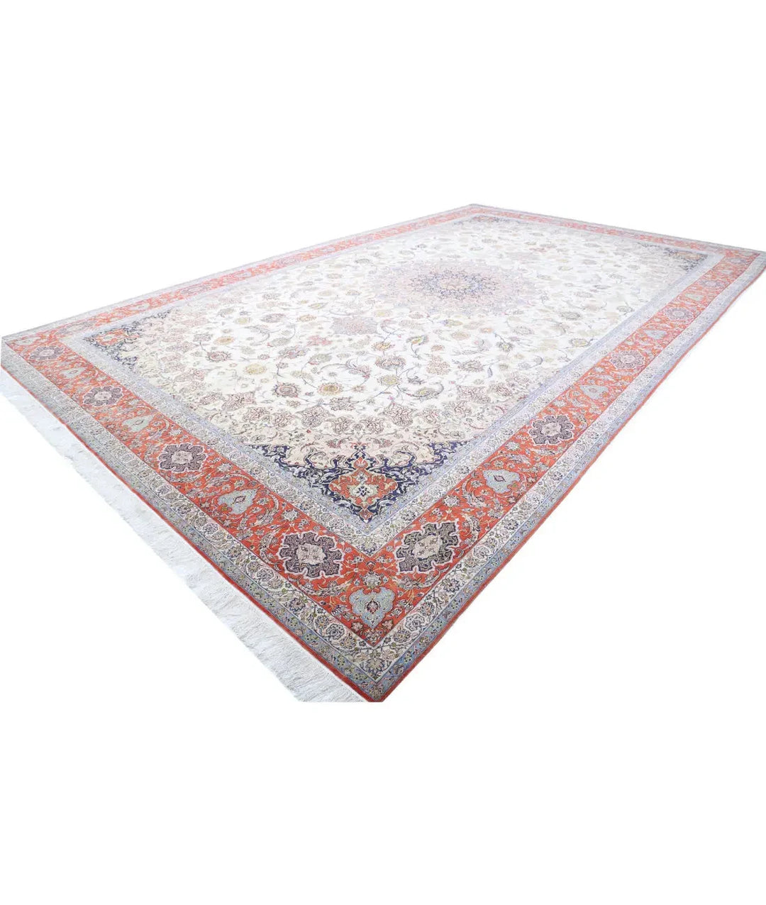 Persian Isfahan Rug 12' 11" x 21' 1" Hand-Knotted | No. AT59847