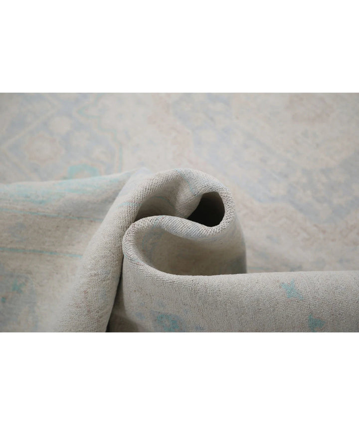 Blue Afghan Serenity Rug 6' 0" x 8' 6" Hand-Knotted | No. AT598771