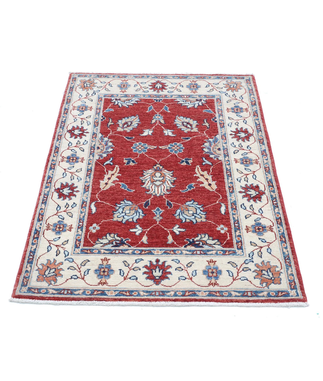 Afghan Ziegler Rug 2' 9" x 4' 3" Hand-Knotted | No. AT59948