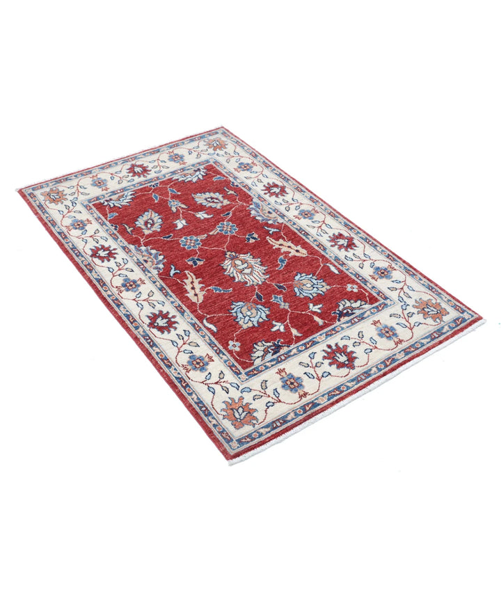 Afghan Ziegler Rug 2' 9" x 4' 3" Hand-Knotted | No. AT59948