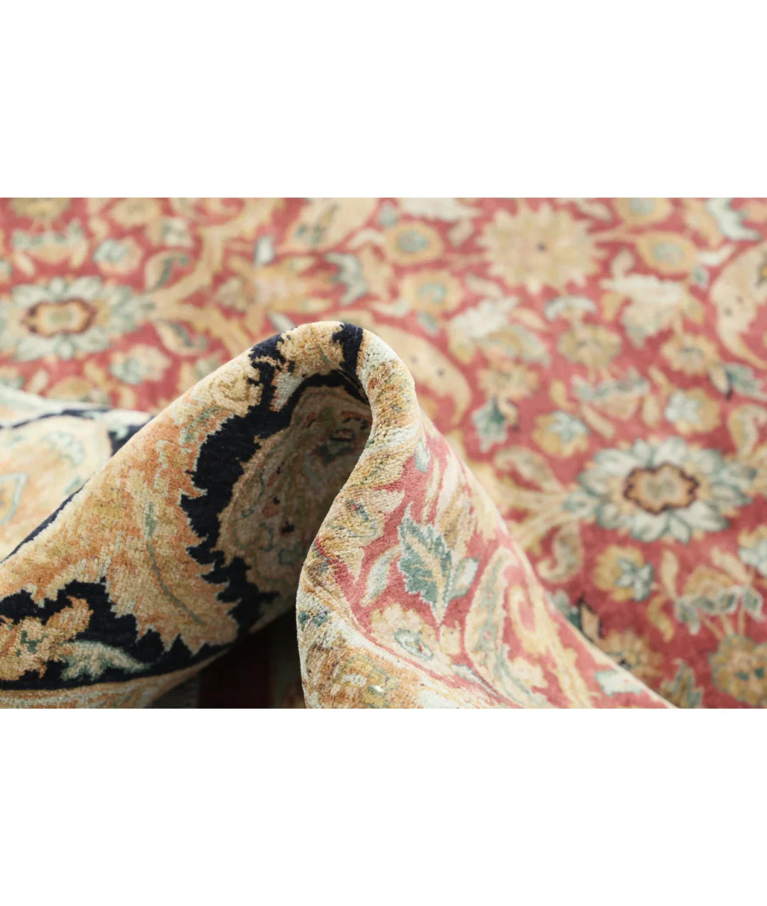 Indian Agra Rug 8' 10" x 11' 8" Hand-Knotted | No. AT59989